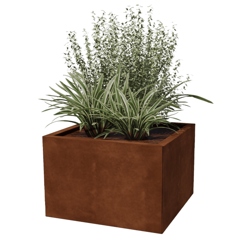Cortenstål plantekasse - Firkant - 60 x 60 cm
