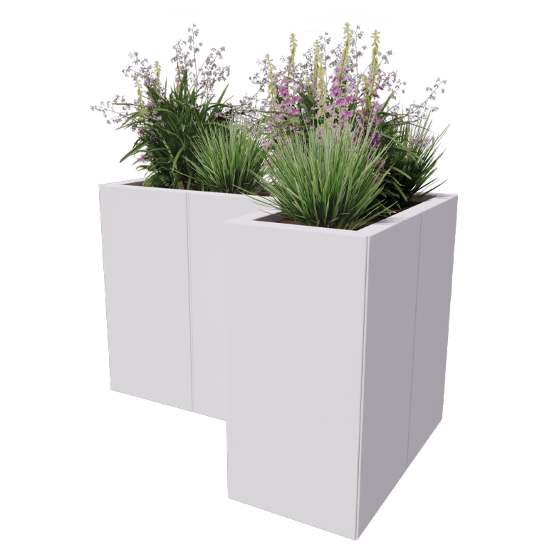 Stål plantekasse - L-formet - 90 x 60 cm