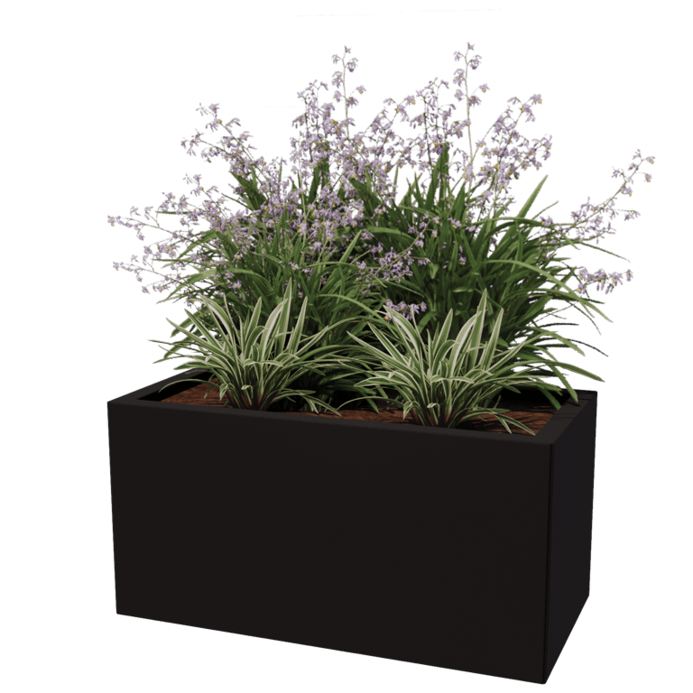 Stål plantekasse - Rektangel - 40 x 80 cm