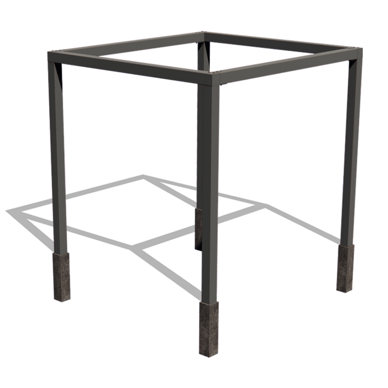 Stål pergola - Firkantet - 274 x 250 x 230 cm