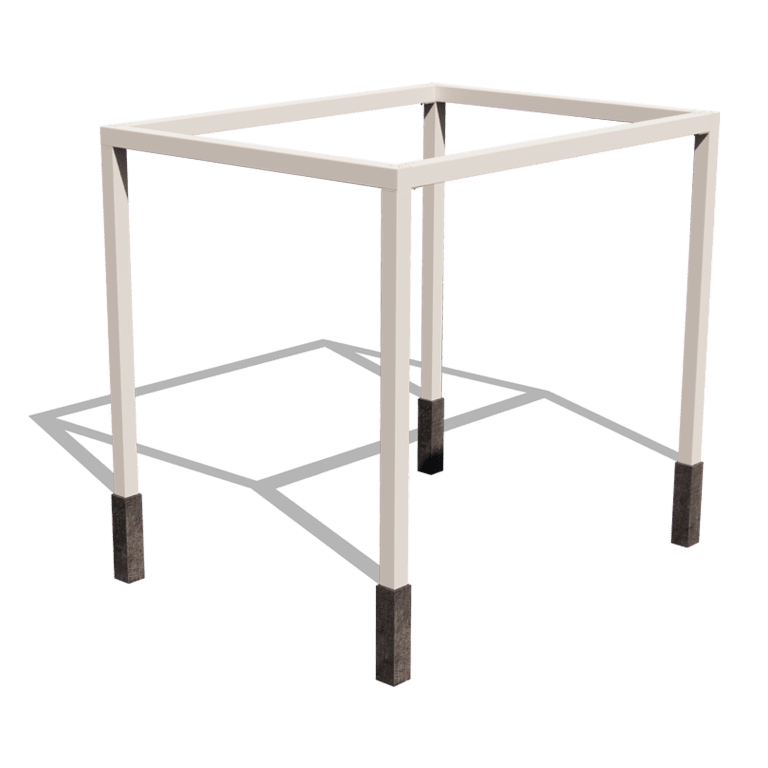 Stål pergola - Firkantet - 324 x 250 x 230 cm