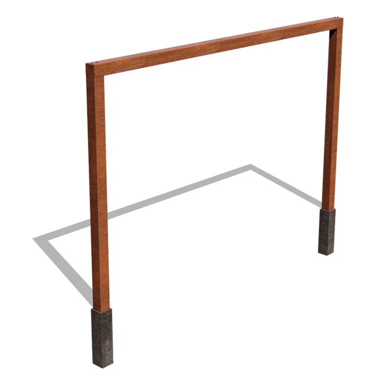 Cortenstål pergola - Lige 400 x 230 cm