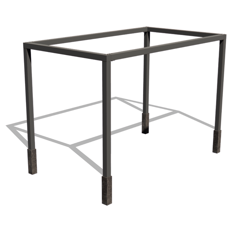 Stål pergola - Firkantet - 424 x 250 x 230 cm