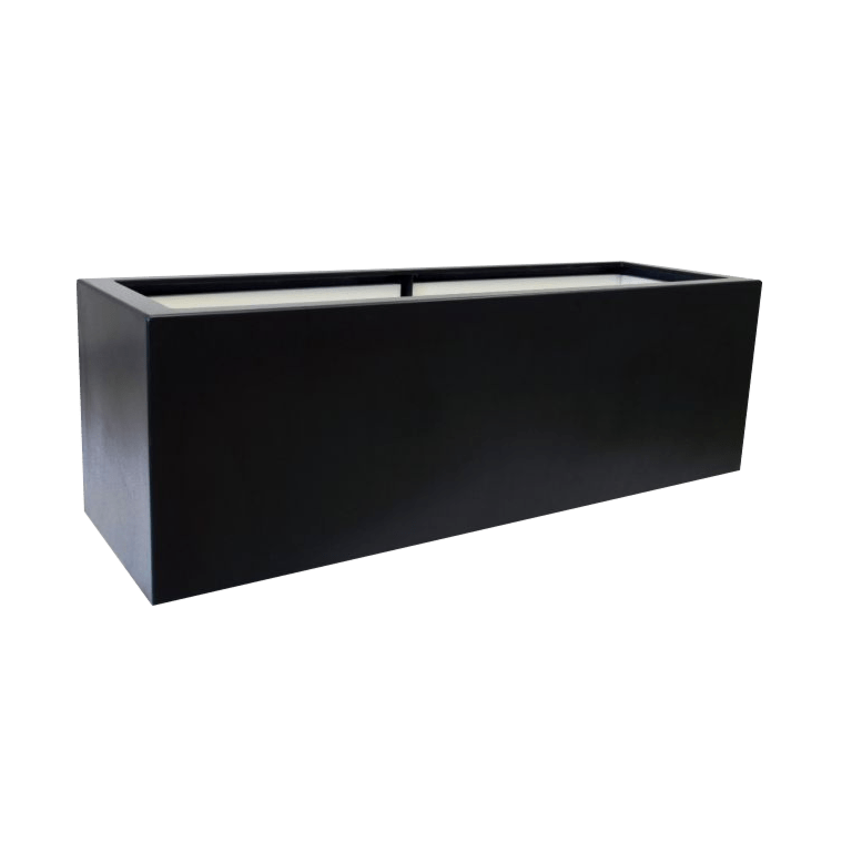 Plantekasse i glasfiber - Rektangel - 120 x 40 x 80 cm - Med bund