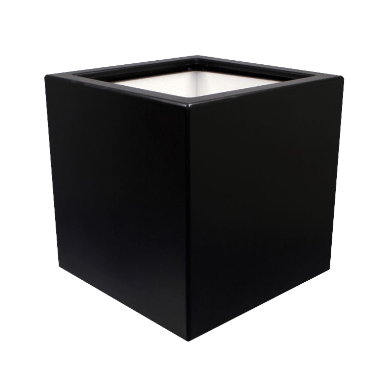 Plantekasse i glasfiber - Kvadratisk - 40 x 40 x 40 cm - Med bund