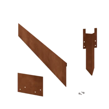 Cortenstål bedkant - Knust - Højde 13 cm - Komplet sæt 15 meter
