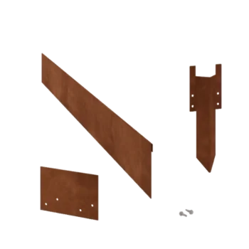 Cortenstål bedkant - Knust - Højde 13 cm - Komplet sæt 24 meter