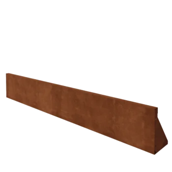 Cortenstål støttemur - Lige ud - 200 x 30 cm