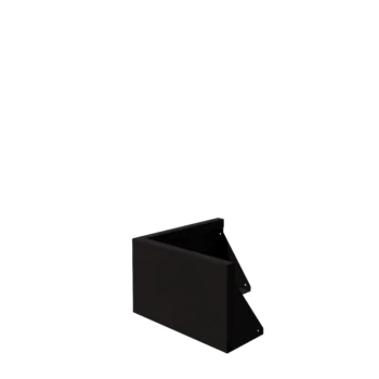 Stål støttemur - Udvendigt hjørne - 50 x 50 x 30 cm - RAL9005 mat (sort)