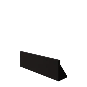 Stål støttemur - Lige ud - 100 x 30 cm - RAL9005 mat (sort)