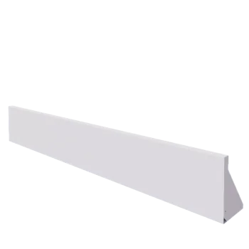 Stål støttemur - Lige ud - 200 x 30 cm - RAL9010 mat (hvid)