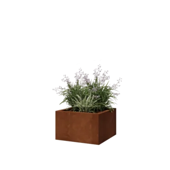 Cortenstål plantekasse - Firkant - 50 x 50 x 30 cm - Uden bundplade
