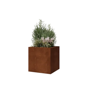 Cortenstål plantekasse - Firkant - 50 x 50 x 50 cm - Uden bundplade