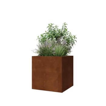 Cortenstål plantekasse - Firkant - 60 x 60 x 60 cm - Uden bundplade