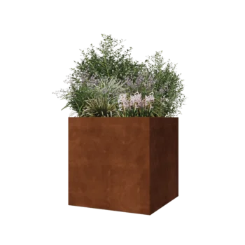 Cortenstål plantekasse - Firkant - 70 x 70 x 70 cm - Uden bundplade