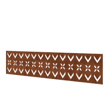 Cortenstål hegn H - Panel V - 180 x 47,5 cm