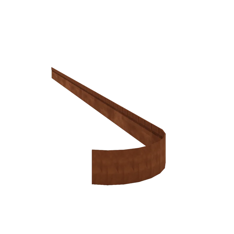 Cortenstål bedkant - Knust FLEX - Højde 13 cm - 150 cm