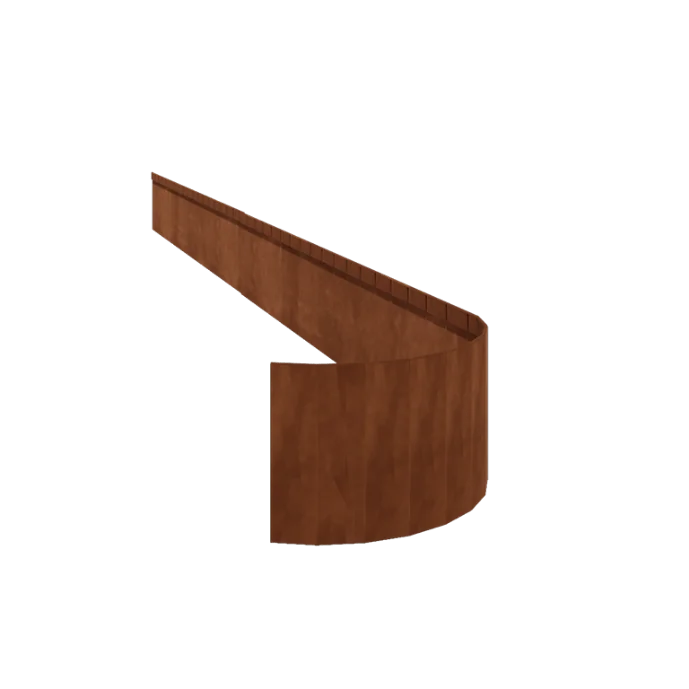 Cortenstål bedkant - Knust FLEX - Højde 23 cm - 150 cm