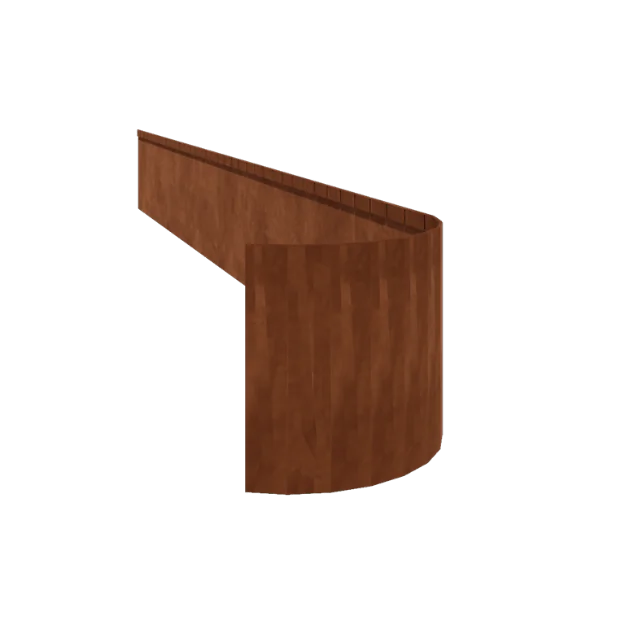 Cortenstål bedkant - Knust FLEX - Højde 35 cm - 150 cm