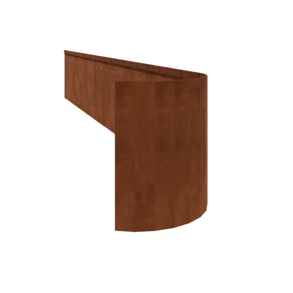 Cortenstål bedkant - Knust FLEX - Højde 45 cm - 150 cm