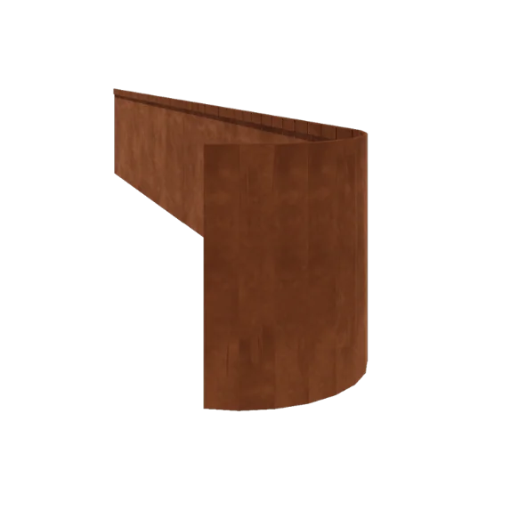 Cortenstål bedkant - Knust FLEX - Højde 45 cm - 240 cm