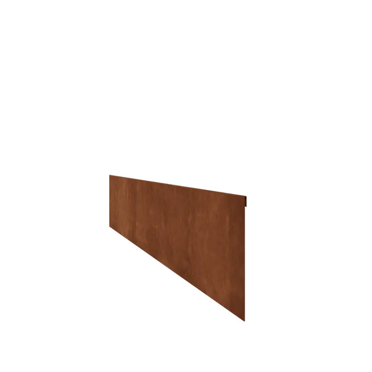 Cortenstål bedkant - Knust - Højde 23 cm - 150 cm