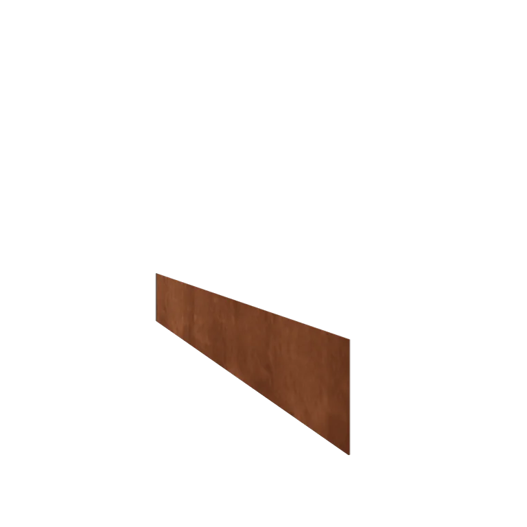 Cortenstål bedkant - Lige ud - Højde 15 cm - 150 cm