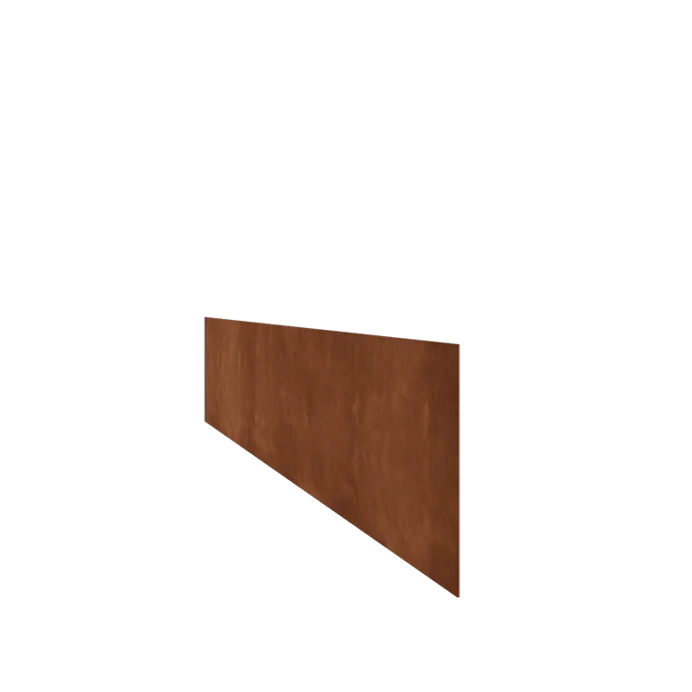 Cortenstål bedkant - Lige ud - Højde 25 cm - 240 cm