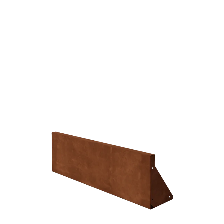 Cortenstål støttemur - Lige ud - 100 x 30 cm