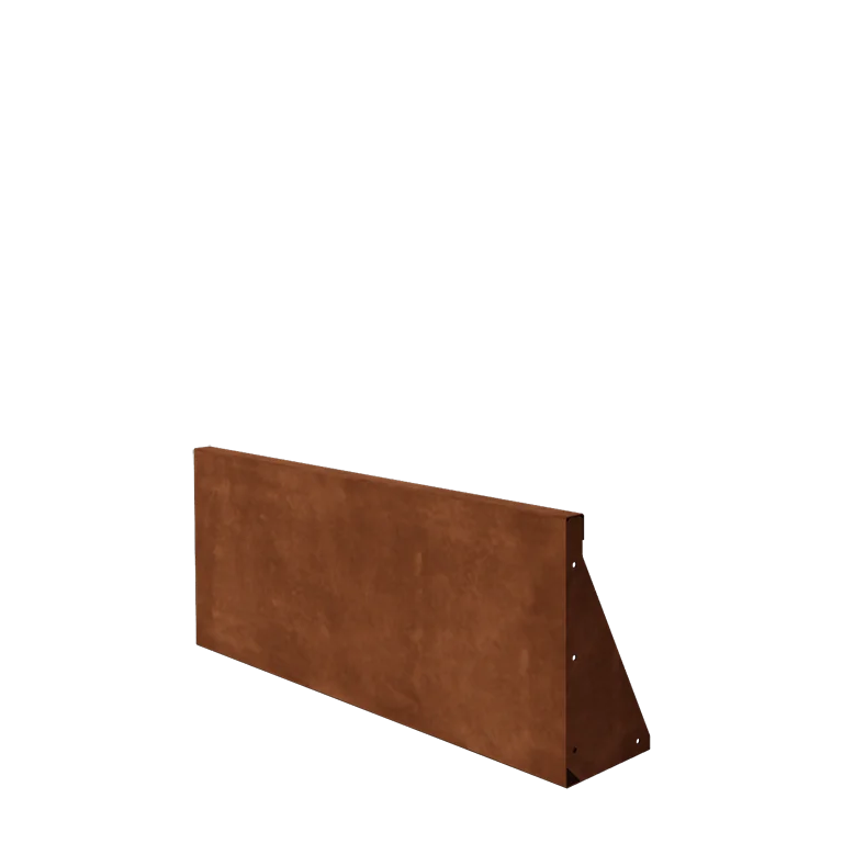 Cortenstål støttemur - Lige ud - 100 x 40 cm