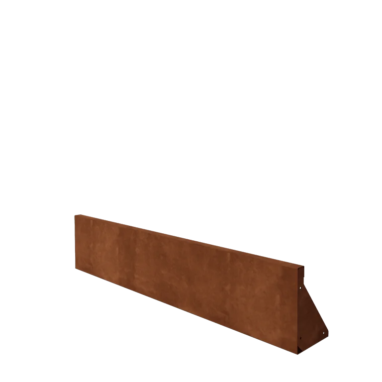 Cortenstål støttemur - Lige ud - 150 x 30 cm