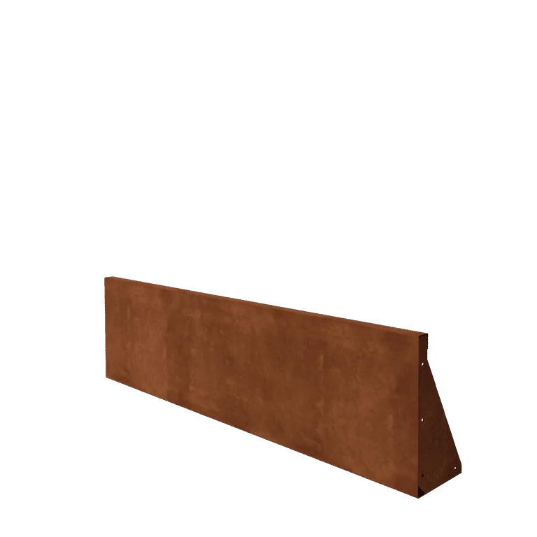Cortenstål støttemur - Lige ud - 150 x 40 cm