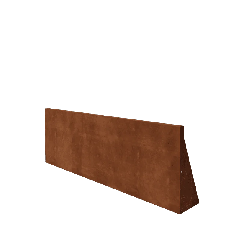 Cortenstål støttemur - Lige ud - 150 x 50 cm