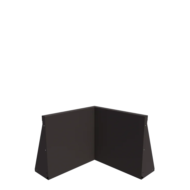 Stål støttemur - Indvendigt hjørne - 50 x 50 x 50 cm - RAL7016 mat (antracitgrå)