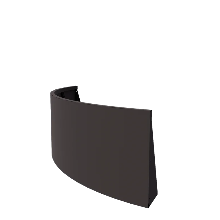 Stål støttemur - Udvendig kurve - 150 x 150 x 60 cm - RAL7016 mat (antracitgrå)
