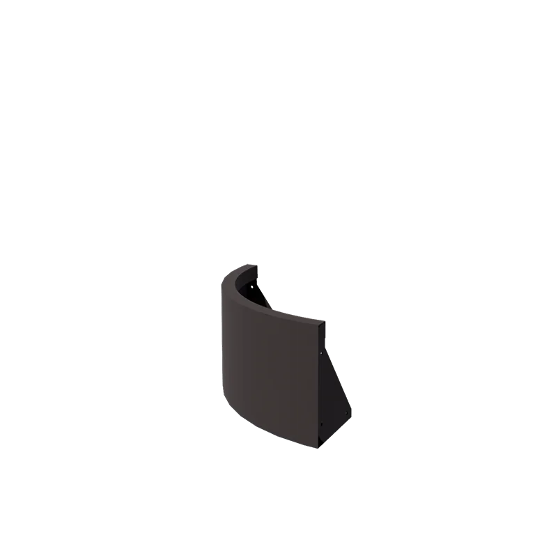 Stål støttemur - Udvendig kurve - 50 x 50 x 30 cm - Andre RAL-farve