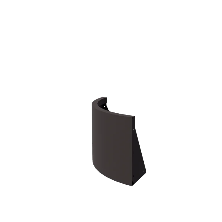 Stål støttemur - Udvendig kurve - 50 x 50 x 40 cm - RAL7016 mat (antracitgrå)