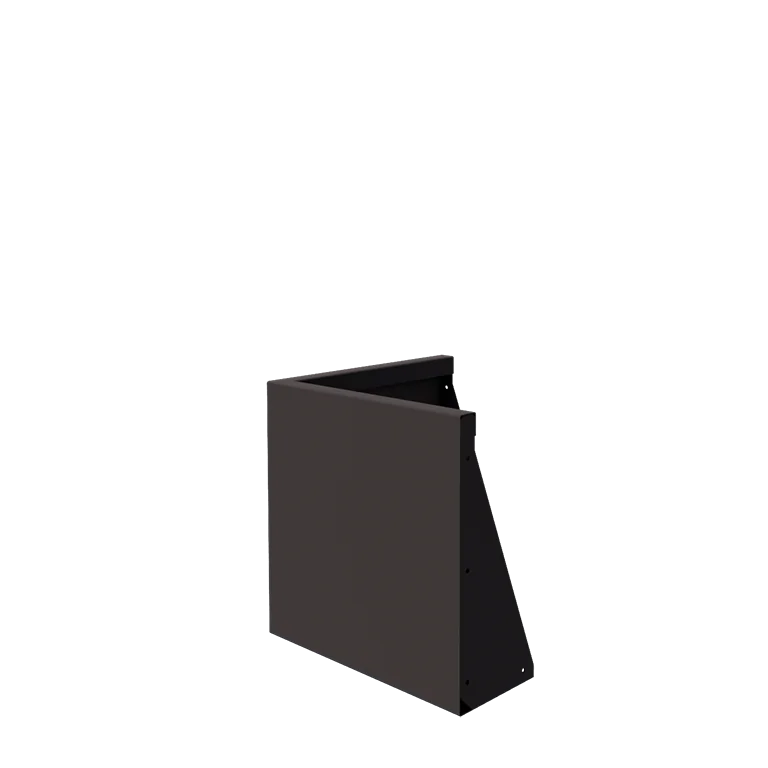 Stål støttemur - Udvendigt hjørne - 50 x 50 x 50 cm - RAL7016 mat (antracitgrå)