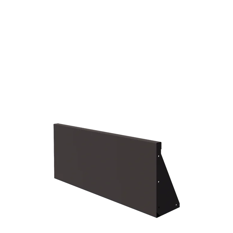 Stål støttemur - Lige ud - 100 x 40 cm - Andre RAL-farve