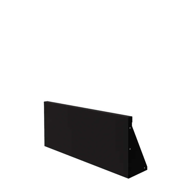 Stål støttemur - Lige ud - 100 x 40 cm - RAL9005 mat (sort)