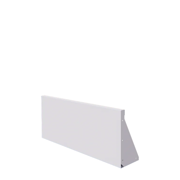 Stål støttemur - Lige ud - 100 x 40 cm - RAL9010 mat (hvid)