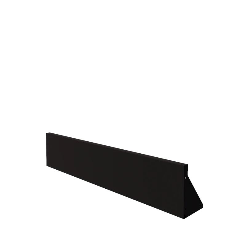 Stål støttemur - Lige ud - 150 x 30 cm - RAL9005 mat (sort)