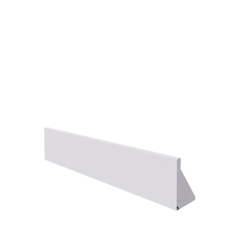 Stål støttemur - Lige ud - 150 x 30 cm - RAL9010 mat (hvid)