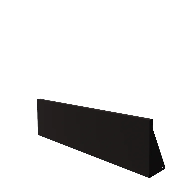 Stål støttemur - Lige ud - 150 x 40 cm - RAL9005 mat (sort)