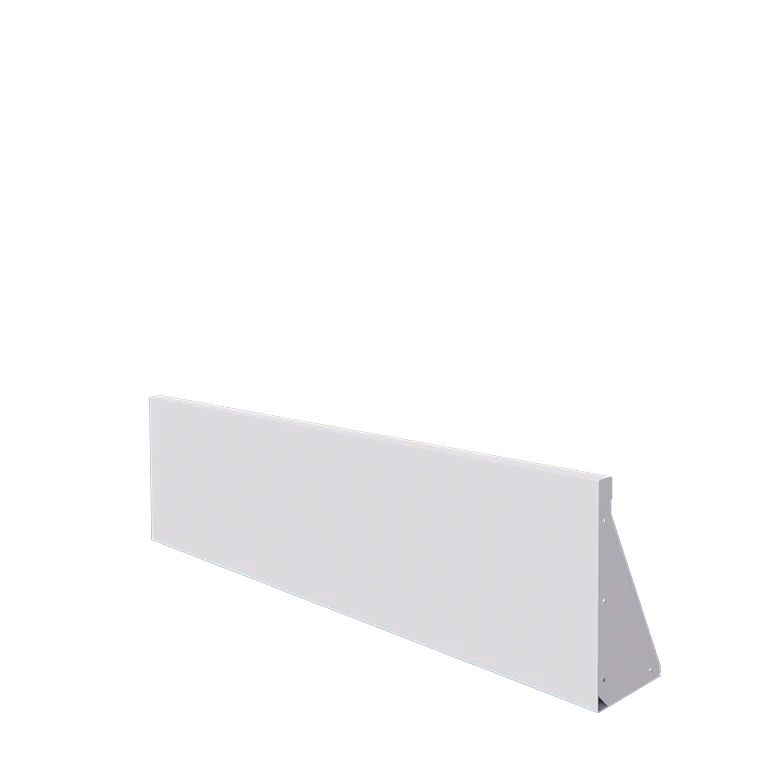 Stål støttemur - Lige ud - 150 x 40 cm - RAL9010 mat (hvid)