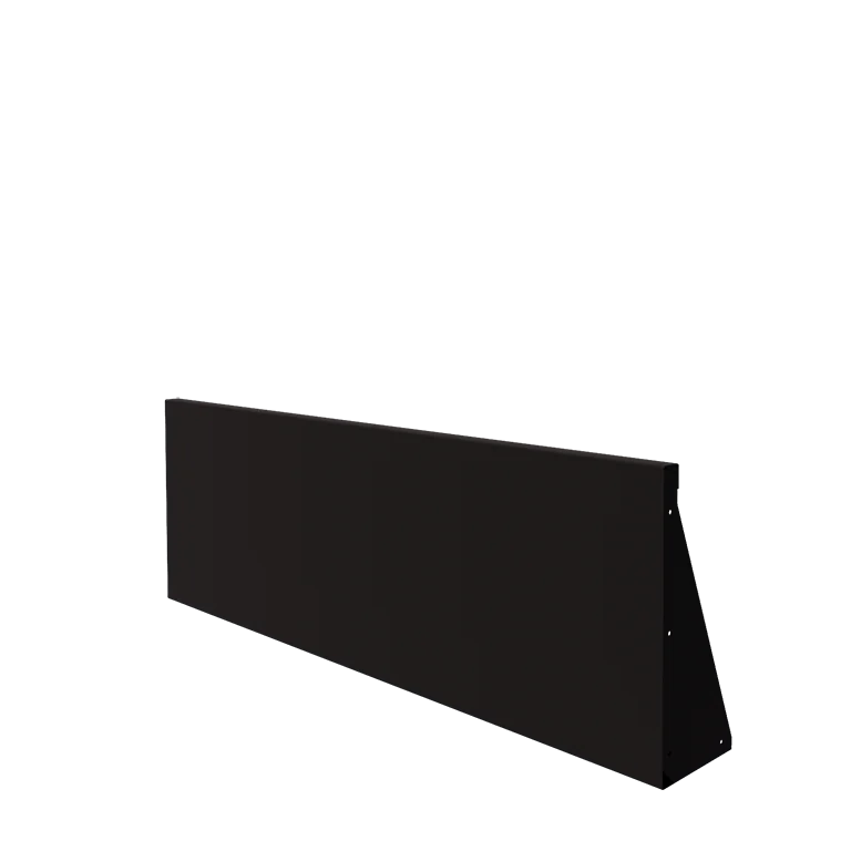 Stål støttemur - Lige ud - 150 x 50 cm - RAL9005 mat (sort)