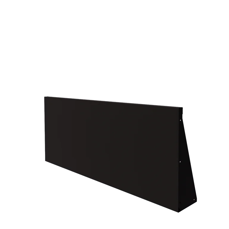 Stål støttemur - Lige ud - 150 x 60 cm - RAL9005 mat (sort)