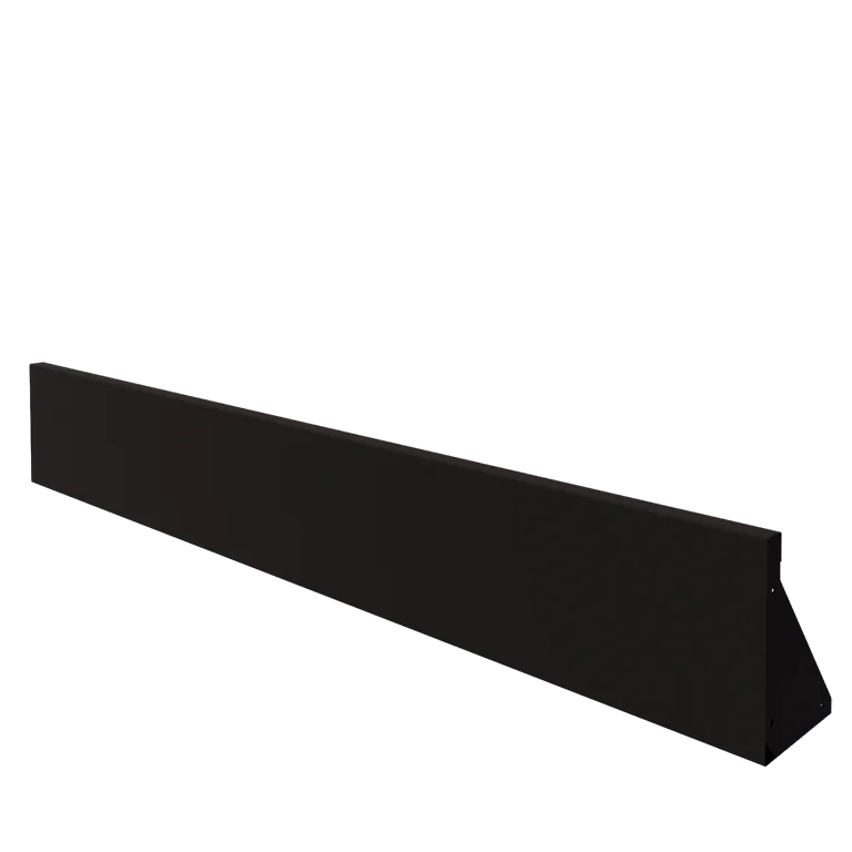 Stål støttemur - Lige ud - 200 x 30 cm - RAL9005 mat (sort)
