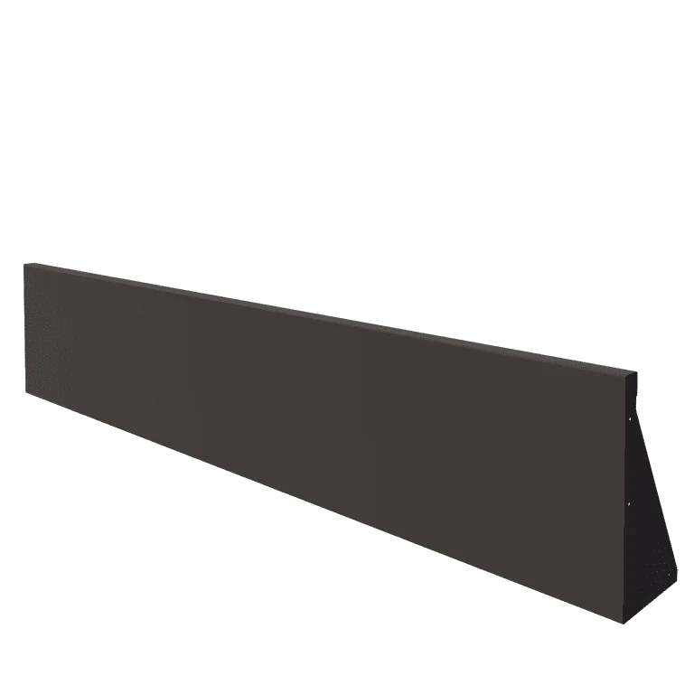 Stål støttemur - Lige ud - 200 x 40 cm - Andre RAL-farve