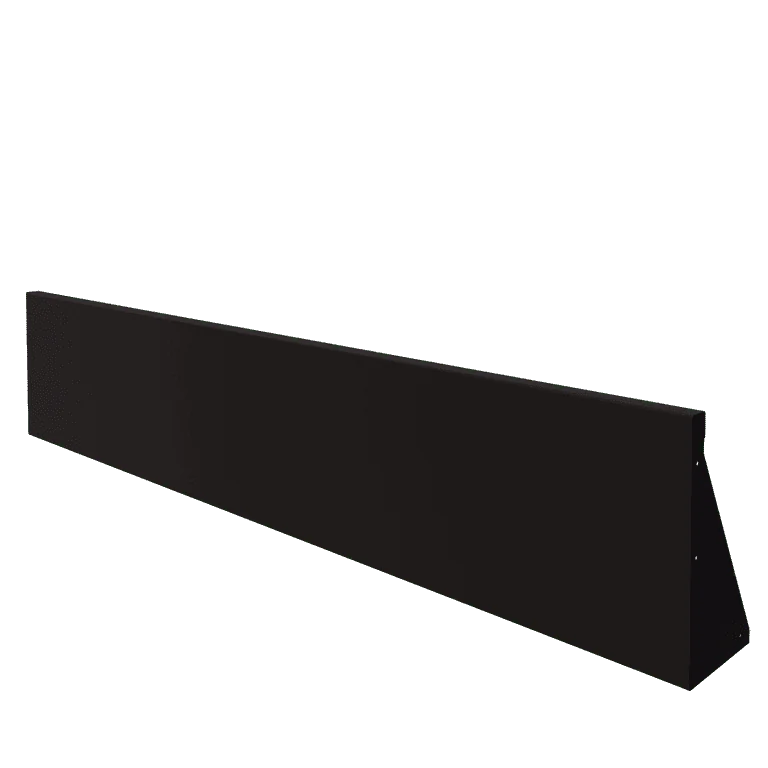 Stål støttemur - Lige ud - 200 x 40 cm - RAL9005 mat (sort)